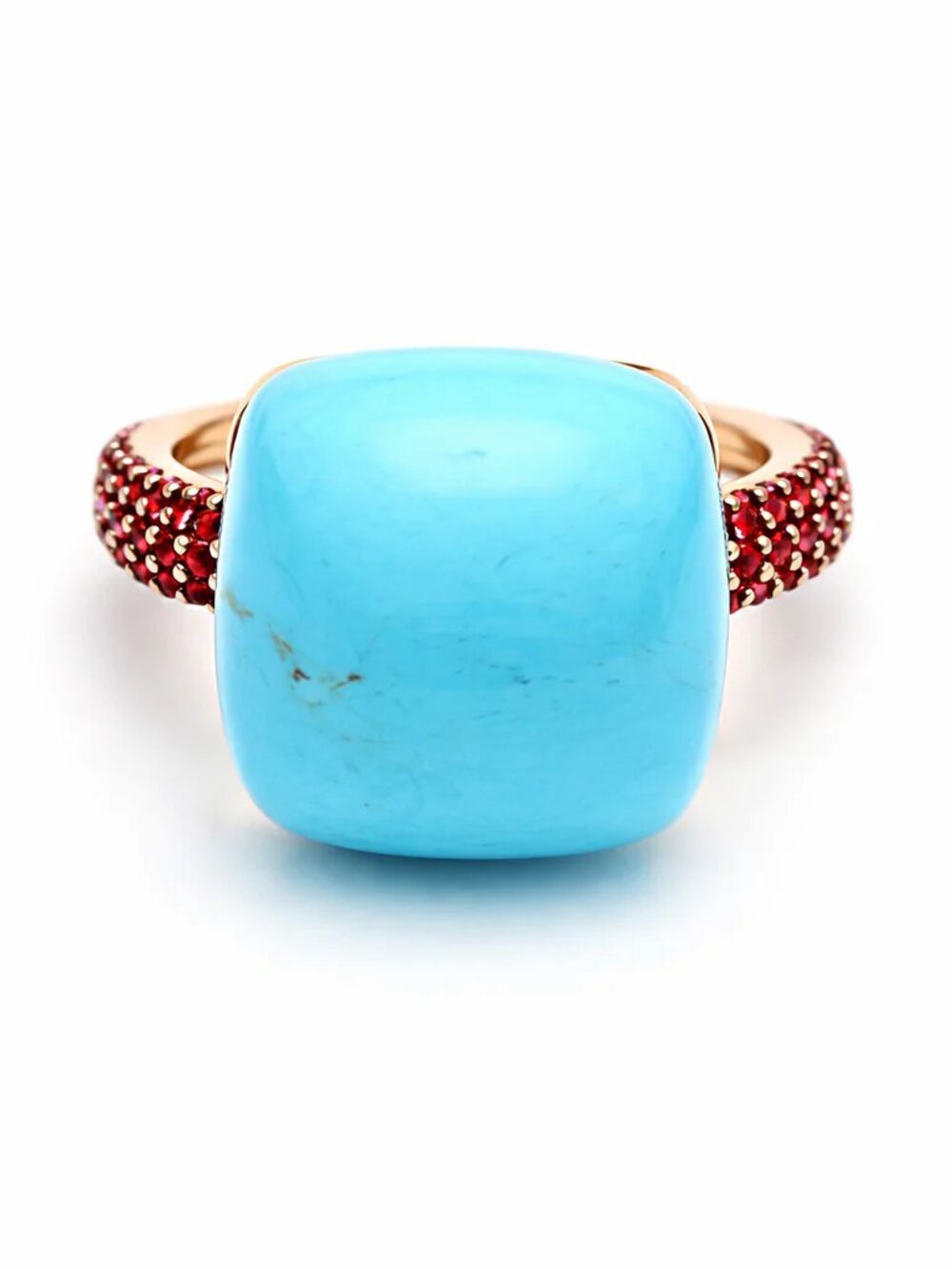 Turquoise Cabochon 14K Gold (18K Custom) Yellow Gold Ring